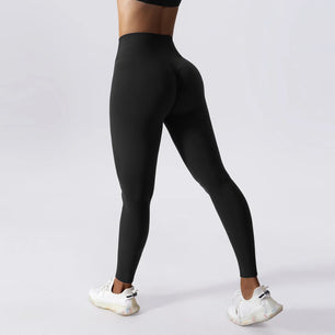 Women's Nylon High Waist Push Up Seamless Sports Wear Leggings