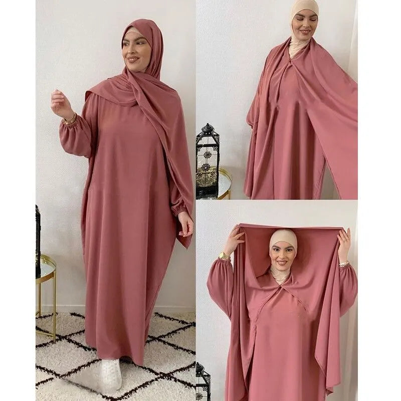 Women's Arabian Polyester Full Sleeve Solid Pattern Casual Abaya