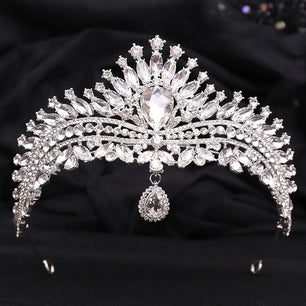 Women's Zinc Alloy Water Drop Pattern Tiaras Bridal Classic Crown