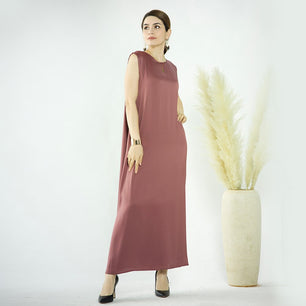 Women's Arabian O-Neck Polyester Sleeveless Casual Wear Dresses