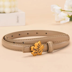 Women's Split Leather Buckle Closure Solid Pattern Trendy Belts