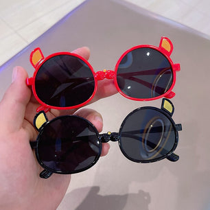 Kid's Resin Frame UV400 Protection Cartoon Pattern Sunglasses