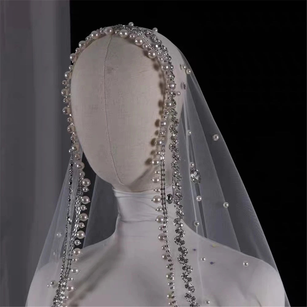 Women's Polyester Cut Edge One-Layer Cathedral Wedding Veils