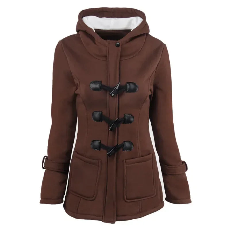 Women's Polyester Long Sleeves Solid Pattern Waterproof Jacket