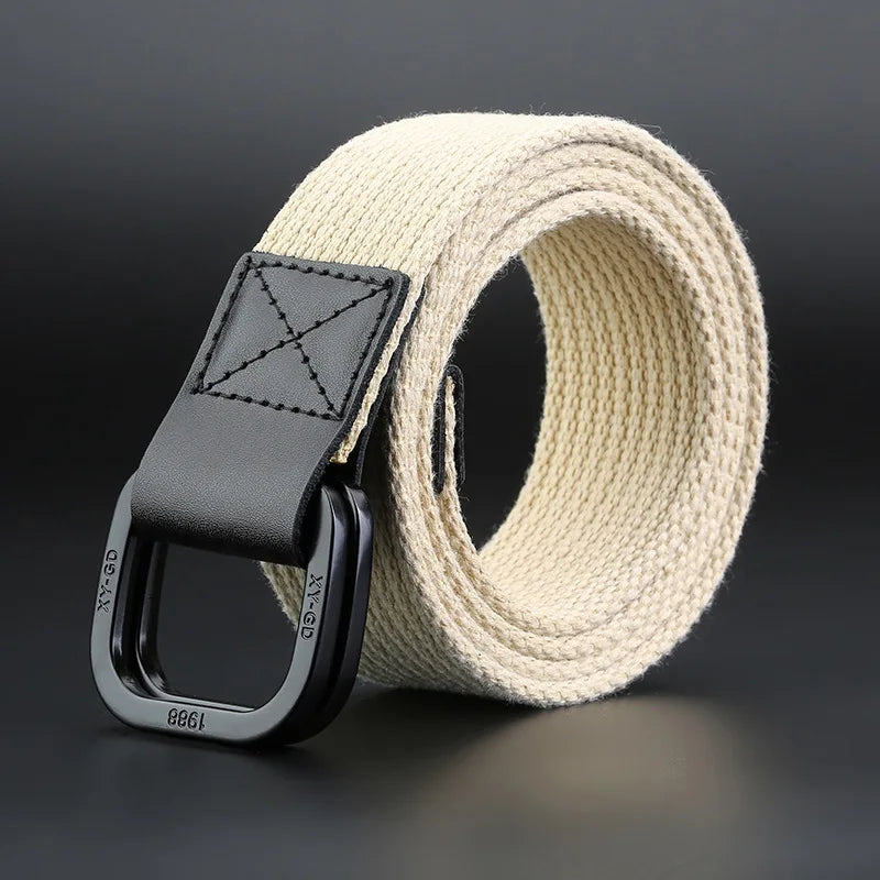 Men's Canvas Buckle Closure Solid Pattern Casual Wear Belts