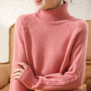 Women's Acrylic Turtleneck Full Sleeves Casual Pullover Sweater