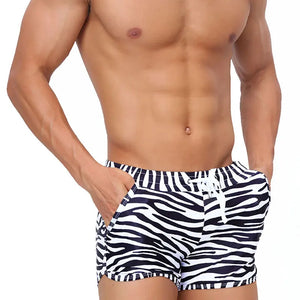 Men's Polyester Drawstring Closure Quick-Dry Swimwear Shorts