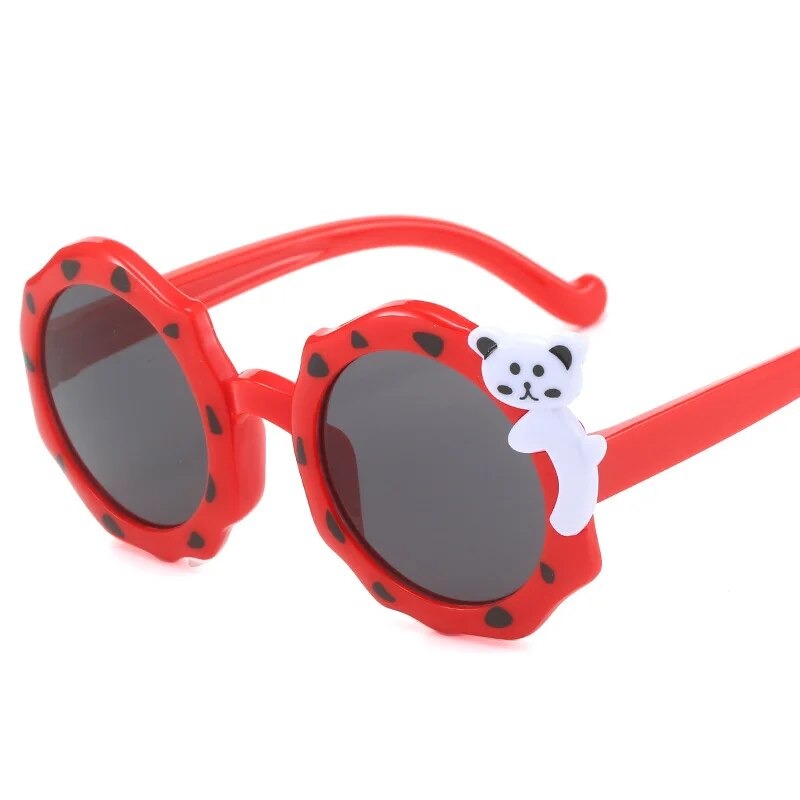 Kid's Polycarbonate Frame Cartoon Shaped UV400 Trendy Sunglasses