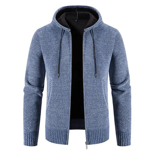 Men's Acrylic Full Sleeves Zipper Closure Winter Hooded Jackets