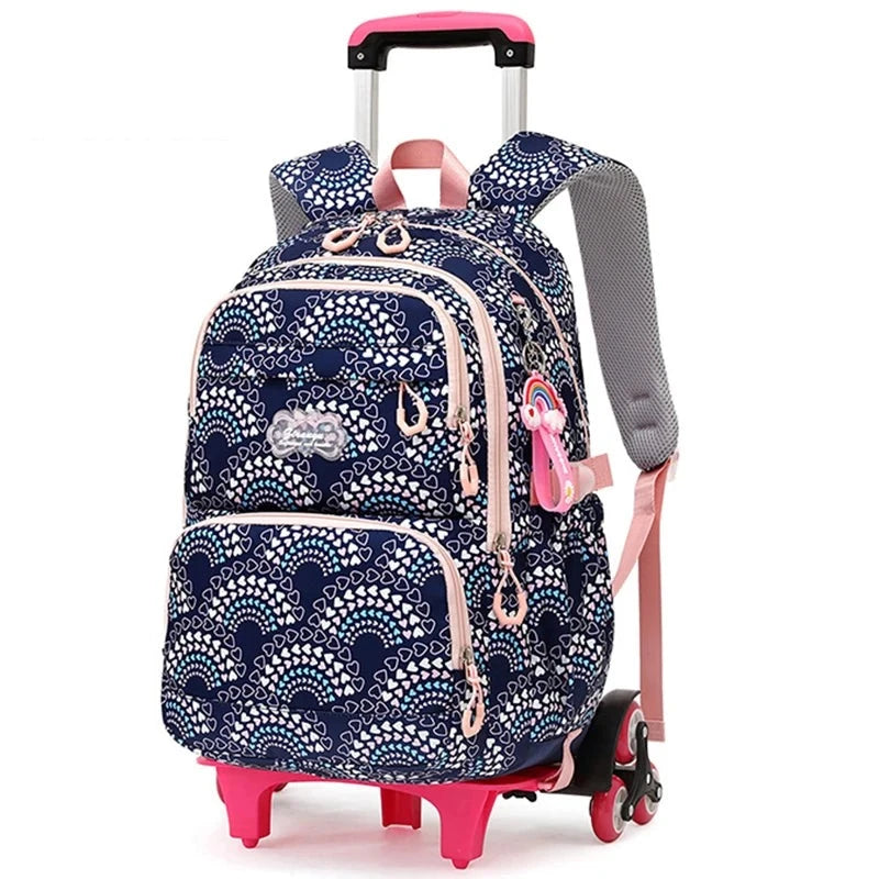 Kid's Nylon Zipper Closure Printed Waterproof School Backpack