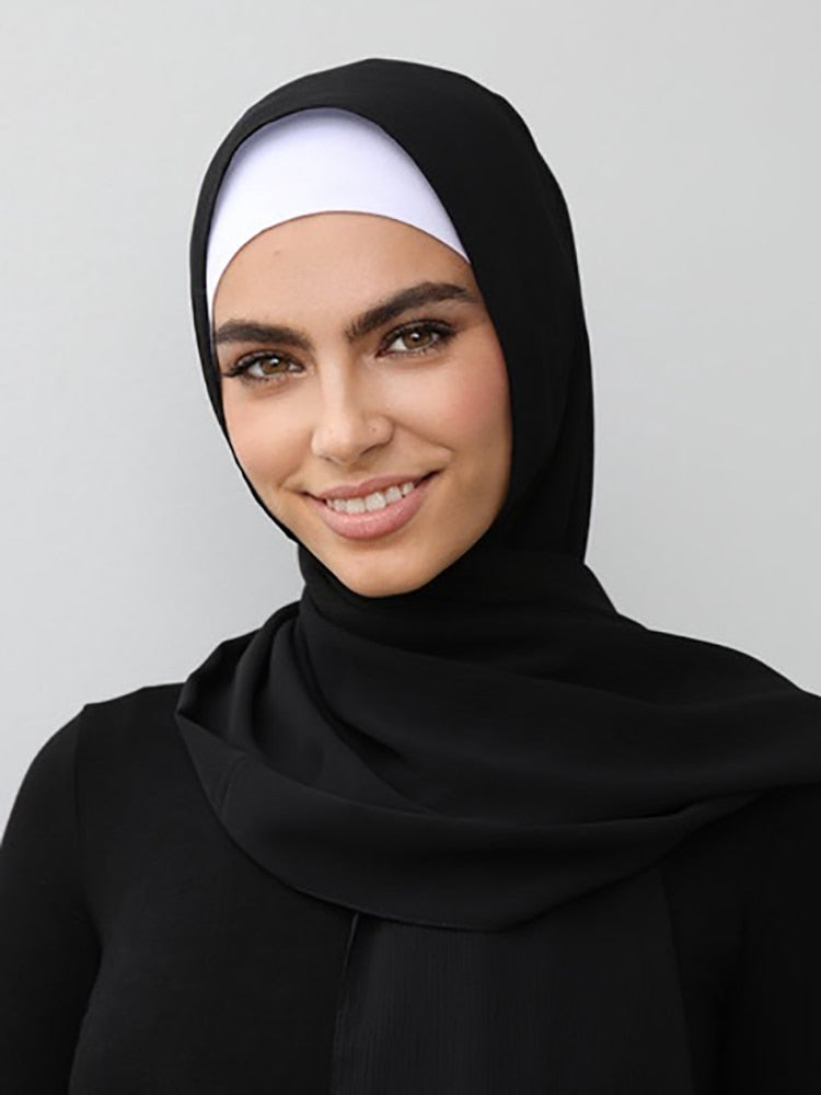 Women's Arabian Polyester Quick-Dry Head Wrap Casual Wear Hijabs