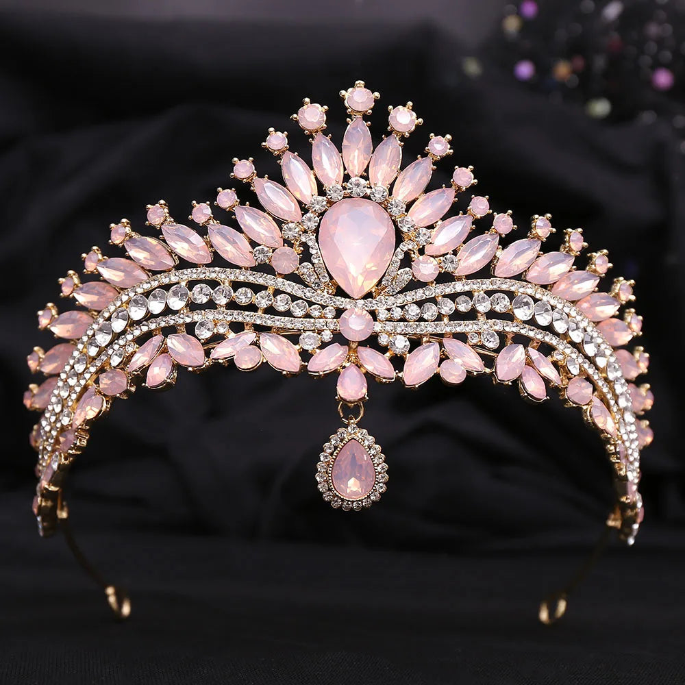 Women's Zinc Alloy Water Drop Pattern Tiaras Bridal Classic Crown