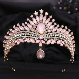 Women's Zinc Alloy Water Drop Pattern Tiaras Bridal Classic Crown