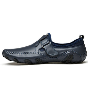 Men's Genuine Leather Round Toe Slip-On Closure Casual Shoes