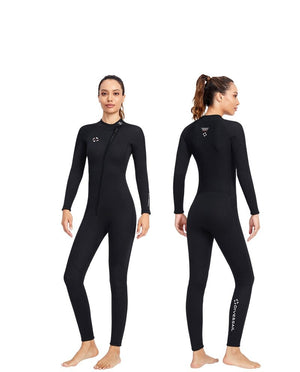 Women's Round Neck Full Sleeve Solid One-Piece Scuba Diving Suit