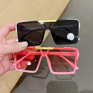 Kid's Resin Frame Acrylic Lens Square Shaped UV400 Sunglasses