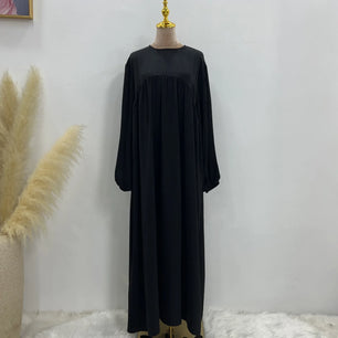 Women's Arabian Polyester Full Sleeves Pleated Pattern Casual Abaya