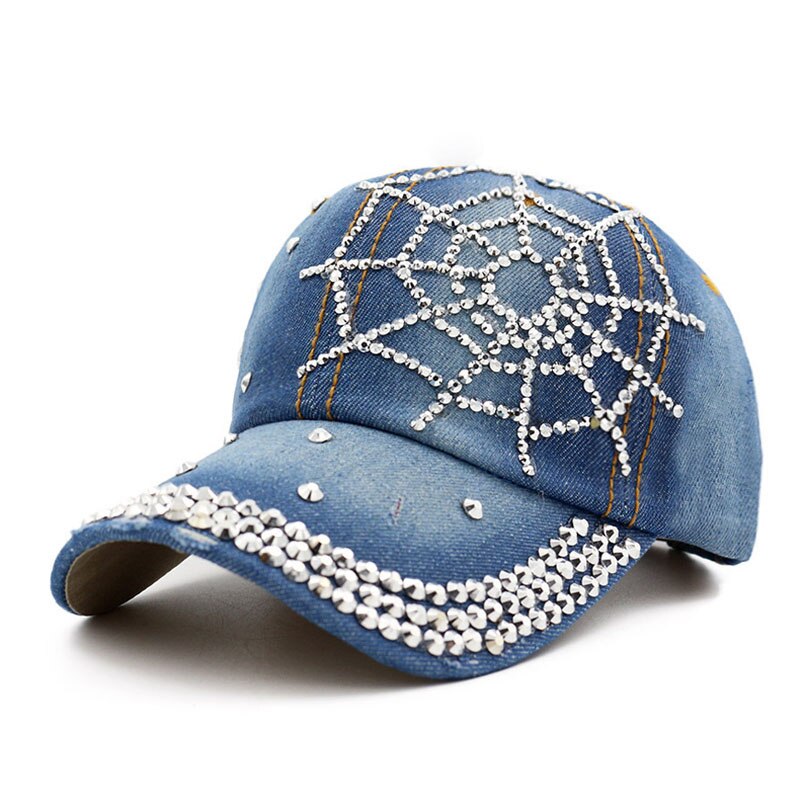 Women's Denim Adjustable Strap Sun Protection Baseball Caps