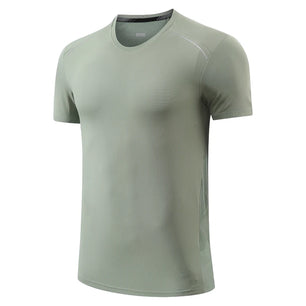 Men's Nylon Short Sleeve Pullover Closure Sportswear T-Shirt