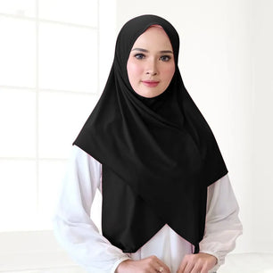 Women's Arabian Polyester Headwear Solid Pattern Casual Hijabs