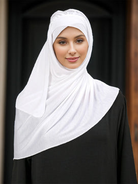 Women's Arabian Polyester Headwear Solid Pattern Casual Hijabs