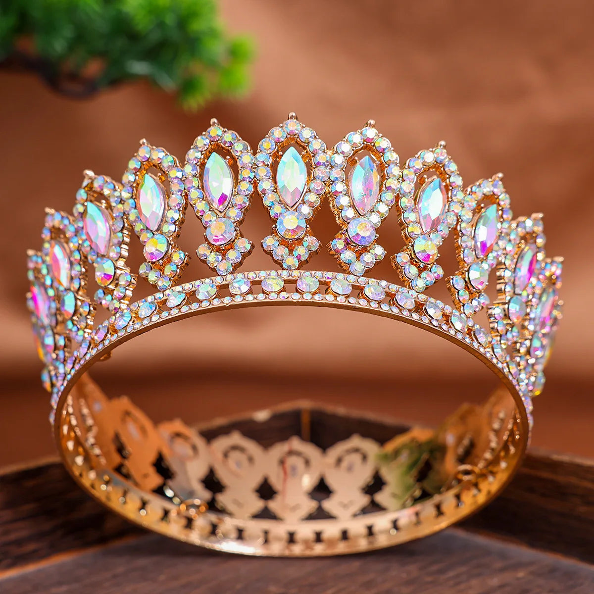 Women's Zinc Alloy Plant Pattern Tiaras Bridal Classic Crown