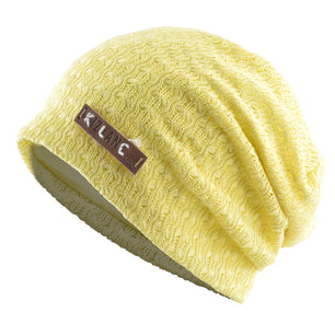 Women's Cotton Double Layer Letter Pattern Hip Hop Winter Cap