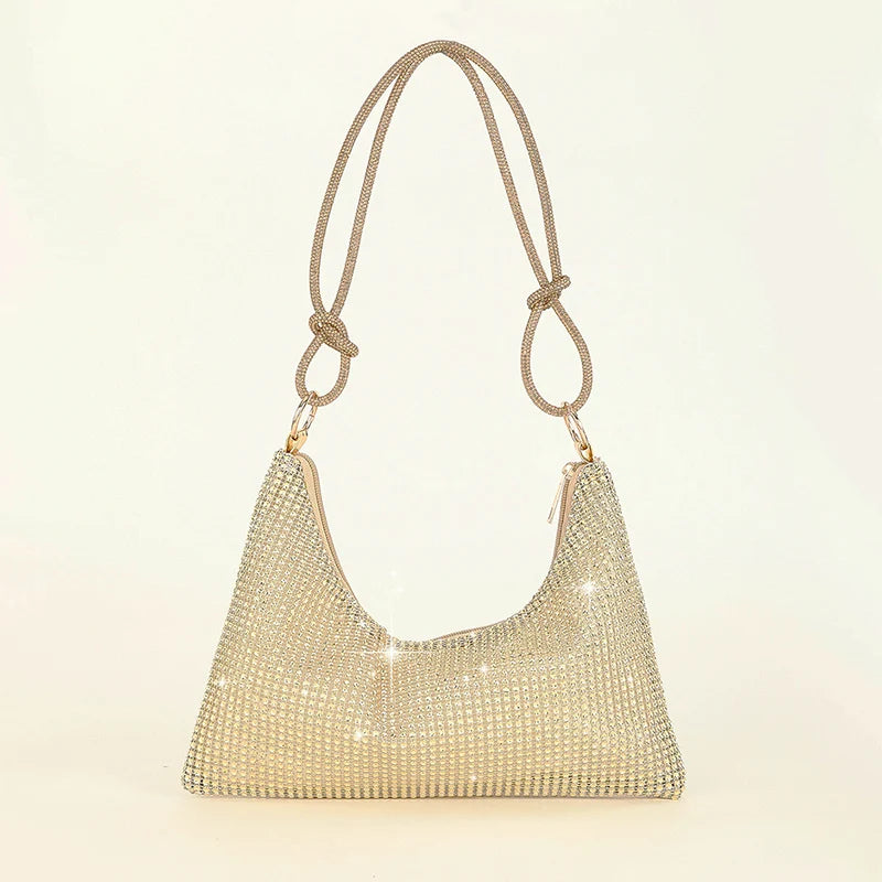 Women's PU Hasp Closure Sequined Pattern Trendy Shoulder Bags