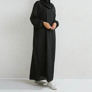 Women's Arabian Polyester Full Sleeve Floral Pattern Casual Abaya