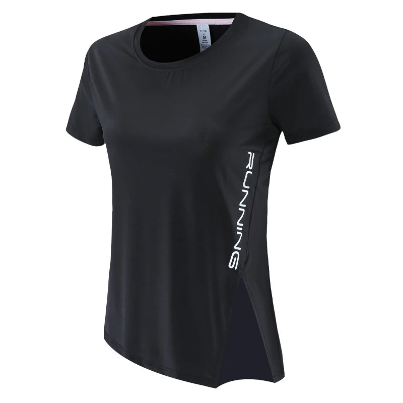 Women's Polyester O-Neck Short Sleeve Breathable Yoga Workout Top