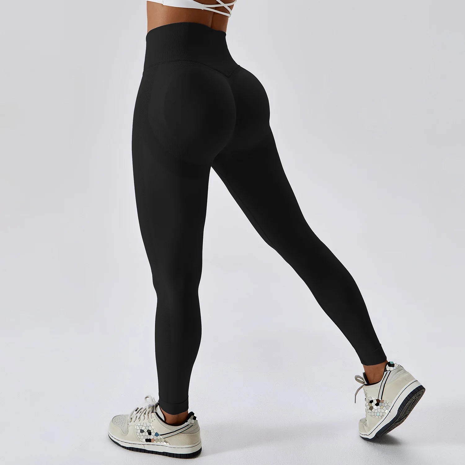 Women's Nylon High Waist Push Up Seamless Sports Wear Leggings