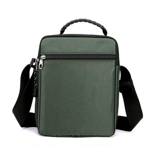 Men's Nylon Zipper Closure Letter Pattern Messenger Shoulder Bag