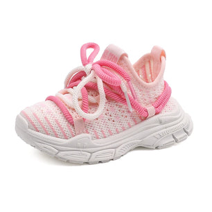 Kid's Knitted Fabric Round Toe Slip-On Closure Mixed Colors Shoes