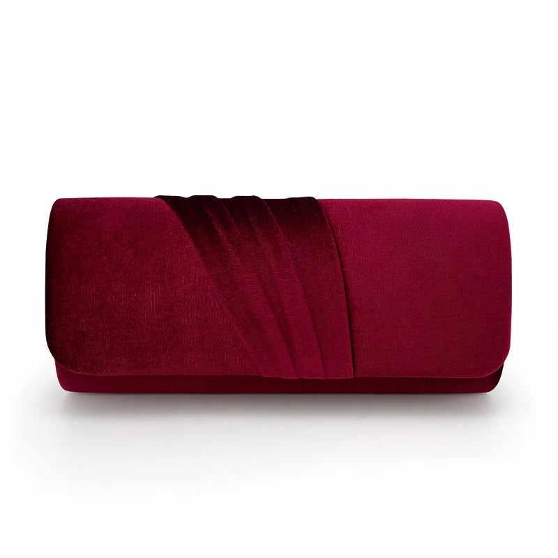 Women's Silk Hasp Closure Solid Pattern Trendy Wedding Clutch