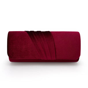 Women's Silk Hasp Closure Solid Pattern Trendy Wedding Clutch