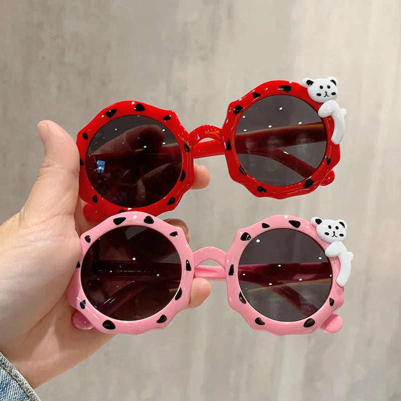 Kid's Polycarbonate Frame Lens UV400 Protection Cartoon Sunglasses