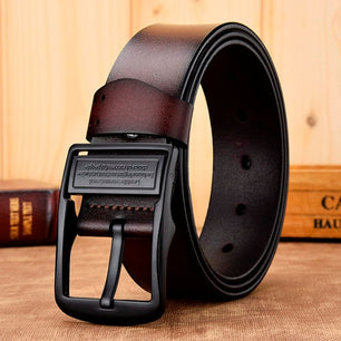 Men's PU Pin Buckle Closure Solid Pattern Luxury Vintage Belts