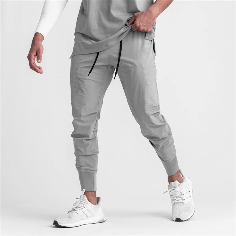 Men's Polyester Drawstring Closure Sweatpants Gymwear Trousers