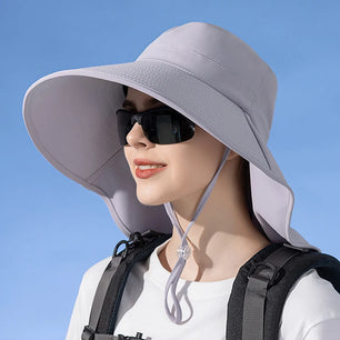 Women's Polyester Solid Pattern Sun Protection Breathable Hat