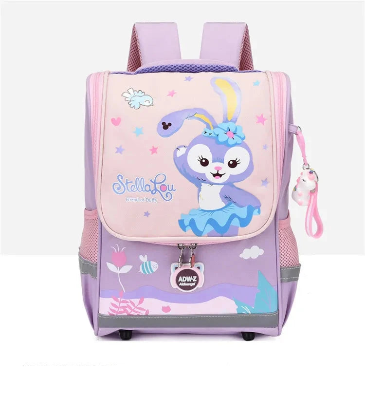 Kid's Nylon Zipper Closure Cartoon Pattern Trendy School Backpack