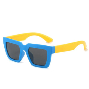 Kid's Plastic Frame Lens Polarized Square Shaped UV400 Sunglasses