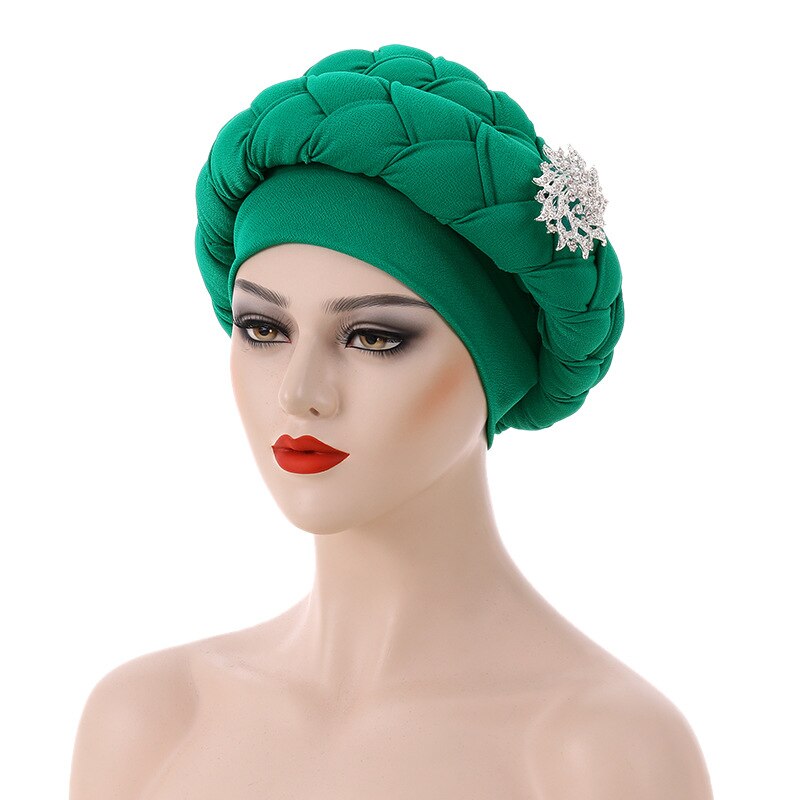 Women's Arabian Polyester Headwear Solid Pattern Casual Hijabs