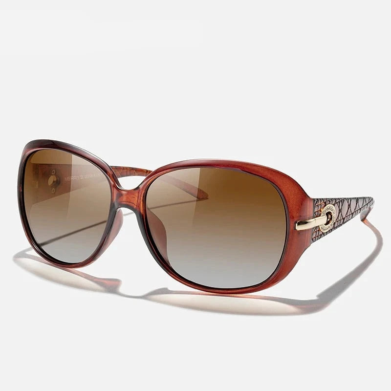 Women's Polycarbonate Frame Polaroid Lens Trendy Sunglasses