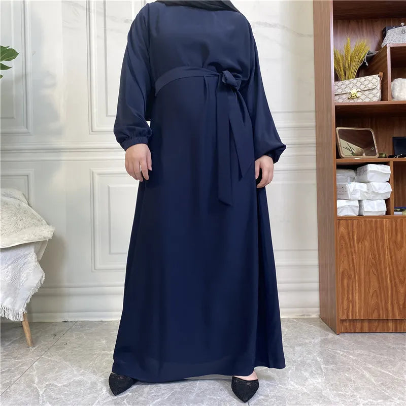 Women's Arabian Polyester Full Sleeve Solid Pattern Casual Abaya