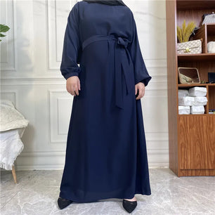 Women's Arabian Polyester Full Sleeve Solid Pattern Casual Abaya