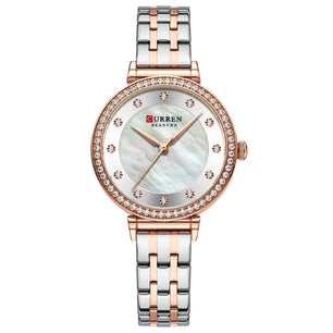 Women's Alloy Case Bracelet Closure Waterproof Quartz Watch