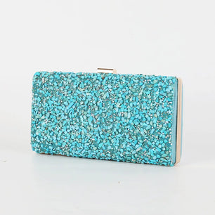 Women's Polyester Hasp Closure Sequined Pattern Wedding Clutch