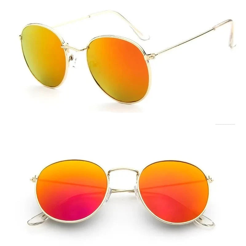 Women's Alloy Frame Polycarbonate Lens Round Shape Sunglasses