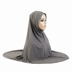 Women's Arabian Polyester Head Wrap Solid Pattern Elegant Hijabs