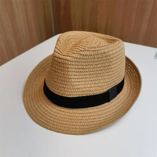 Women's Straw Solid Pattern Glamorous Sun Protection Brim Hat